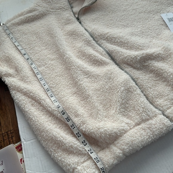 NWT Hurley Sherpa Jacket Micah Full Zip with pockets cream size Large Rtl 85 - Picture 11 of 13